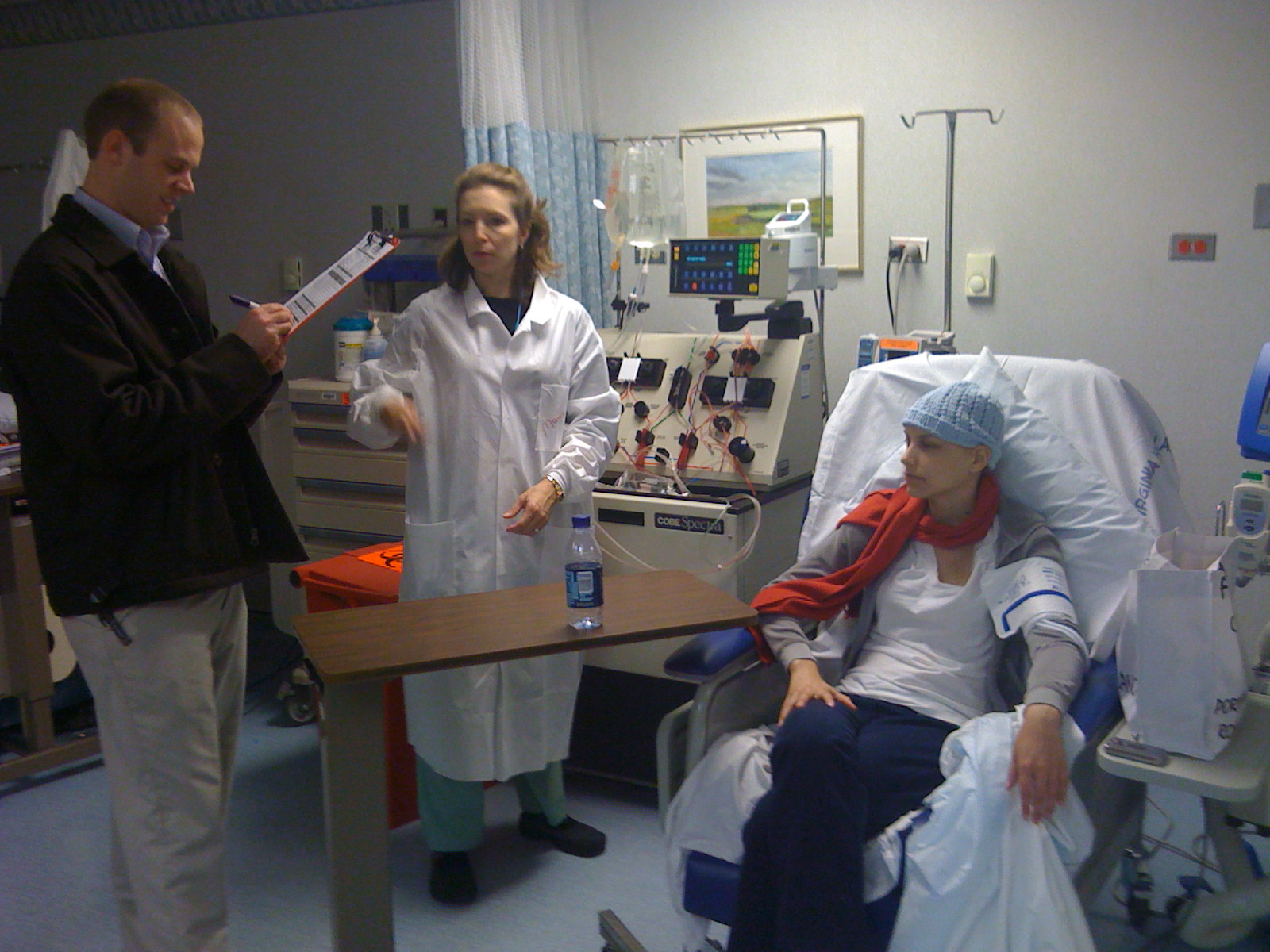 Olin, Monica and Geraldine in Apheresis