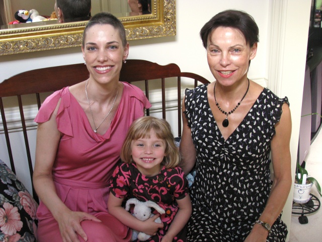 Geraldine, Viviane, and Martine on Mother's Day